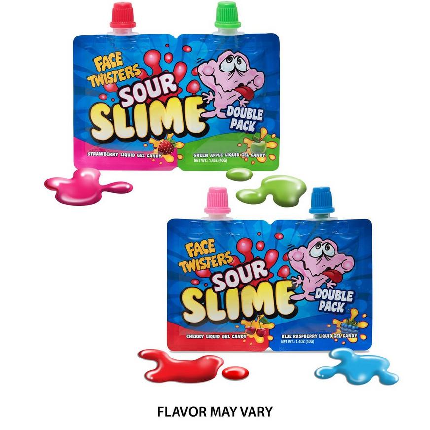 Face Twisters Sour Slime Double Pack 40g - Candy Mail UK