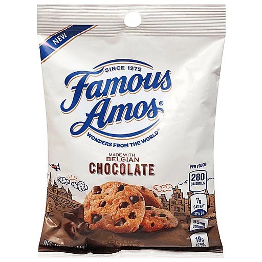 Famous Amos Belgian Chocolate Bite Size Cookies 28g (Best Before 16/3/23) - Candy Mail UK