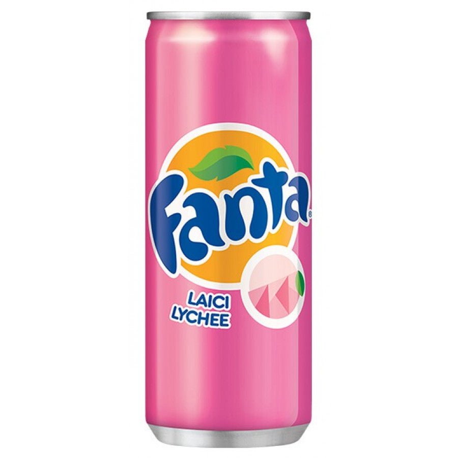 Fanta Lychee Slim Can (Malaysia) 320ml - Candy Mail UK