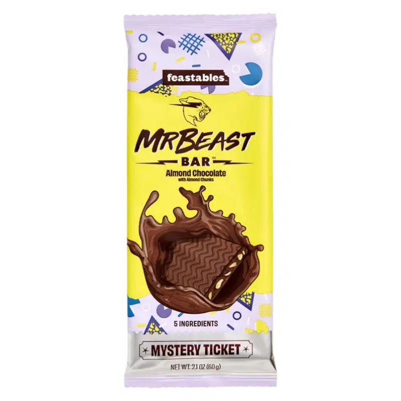 Feastables Mr Beast Bar Almond Chocolate 60g (1 Per Customer) - Candy Mail UK