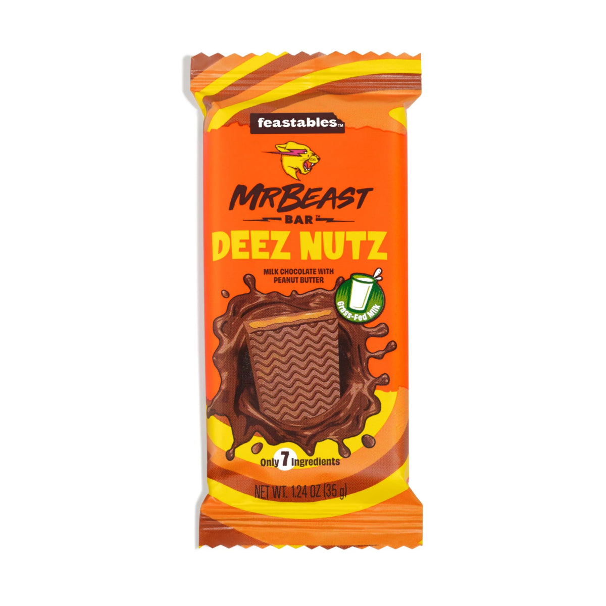 Feastables Mr Beast Bar Deez Nutz Chocolate Mini Bar 35g - Candy Mail UK