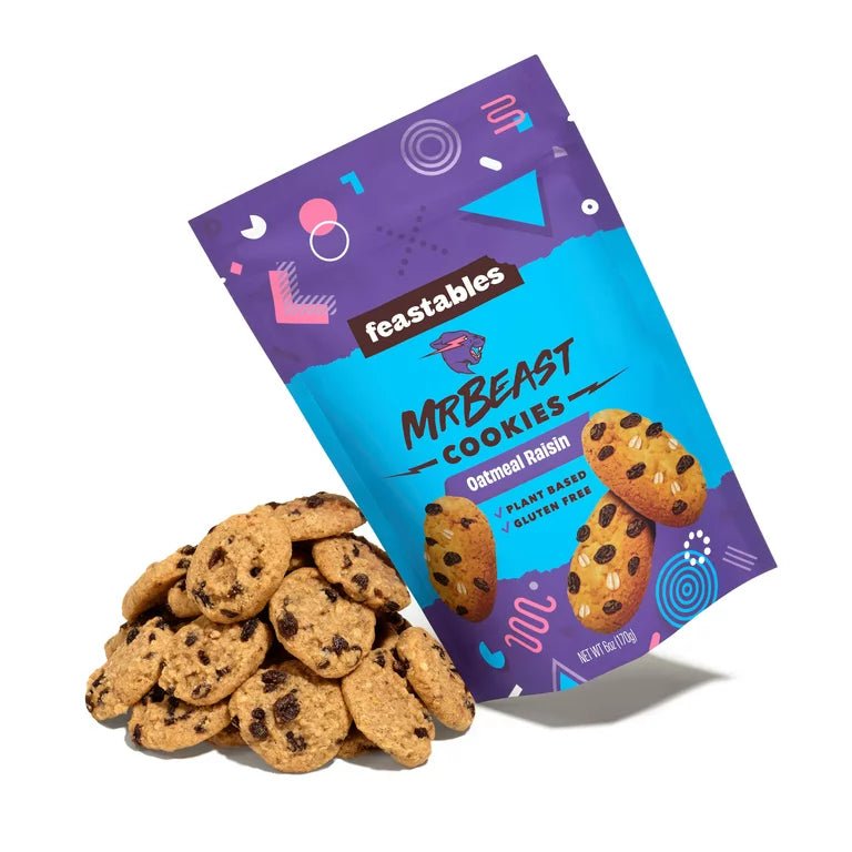 Feastables Mr Beast Cookies Oatmeal Raisin 170g - Candy Mail UK