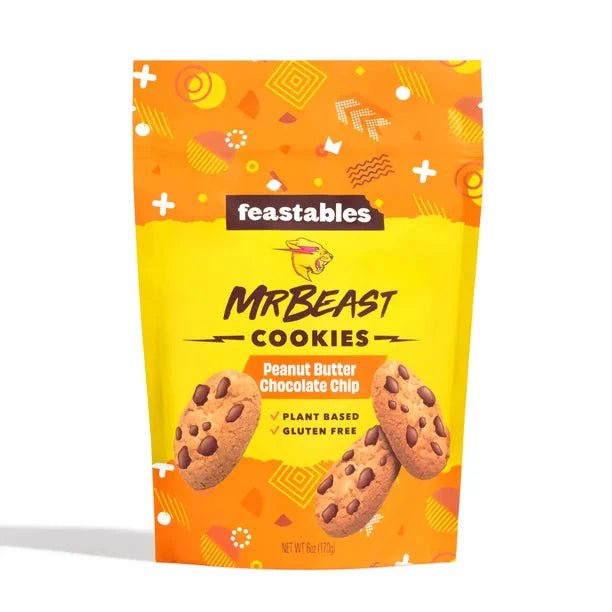 Feastables Mr Beast Cookies Peanut Butter Chocolate Chip 170g - Candy Mail UK