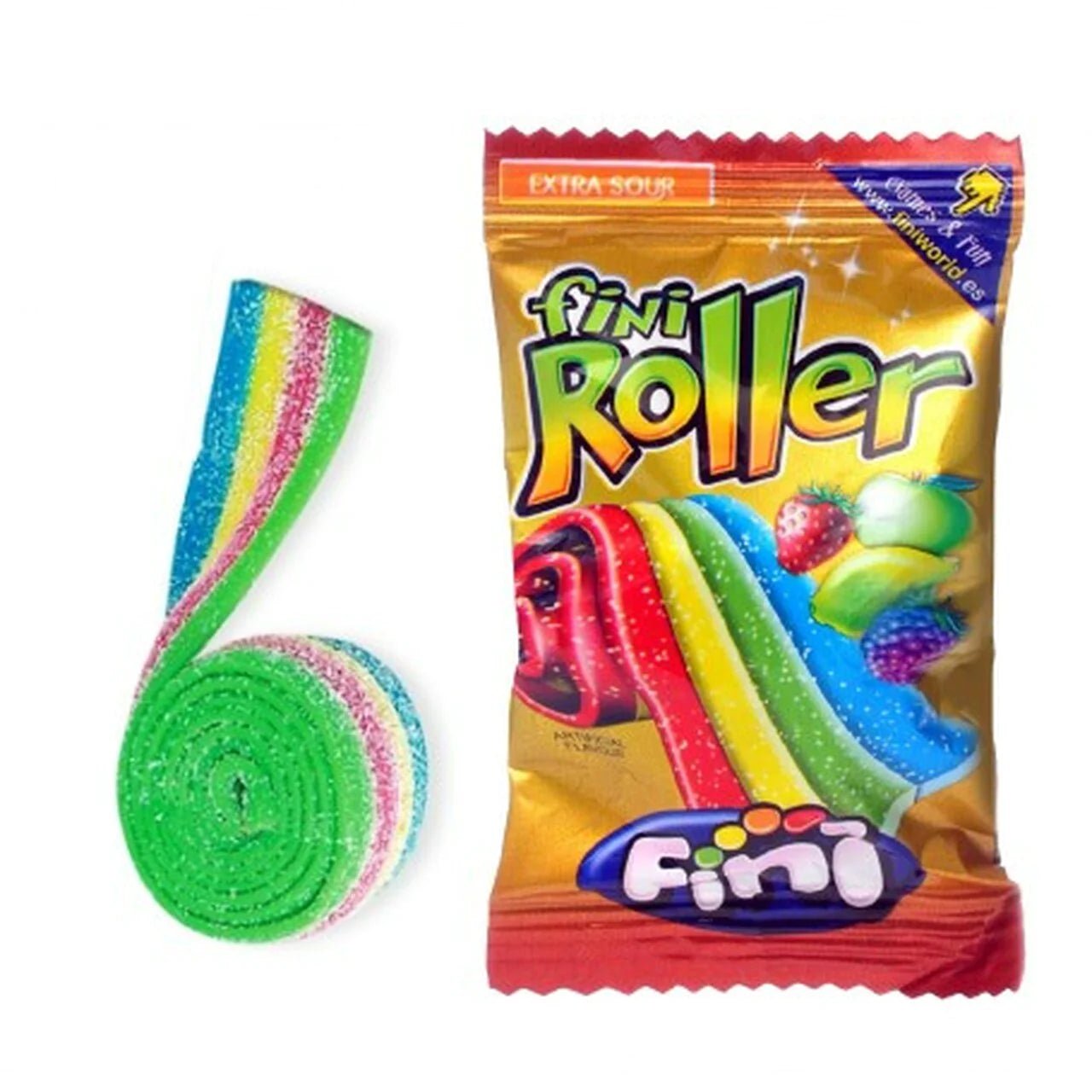 Fini Roller Rainbow Fizz 20g - Candy Mail UK