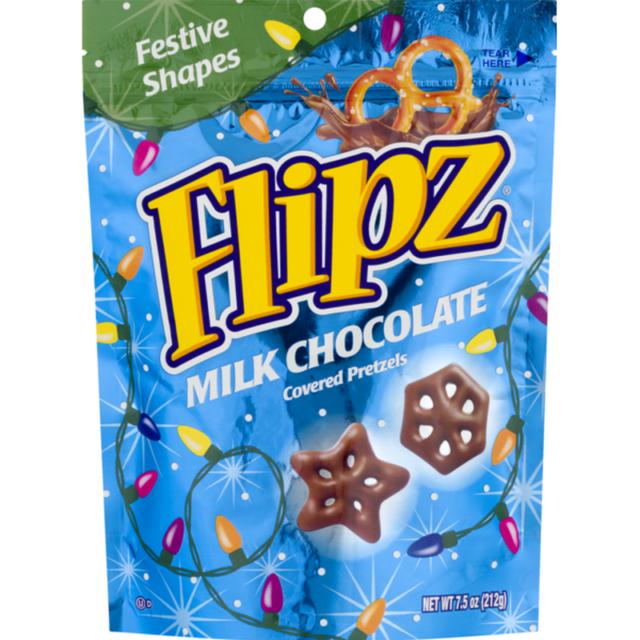 Flipz Milk Chocolate Festive Shapes 212g - Candy Mail UK