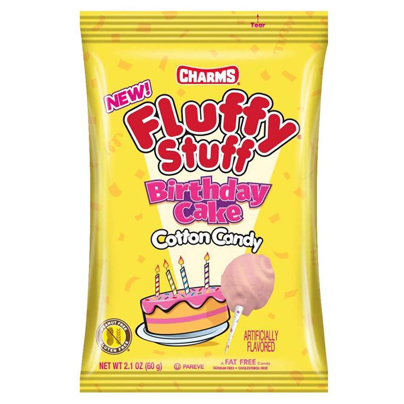Fluffy Stuff Birthday Cake Cotton Candy 60g - Candy Mail UK