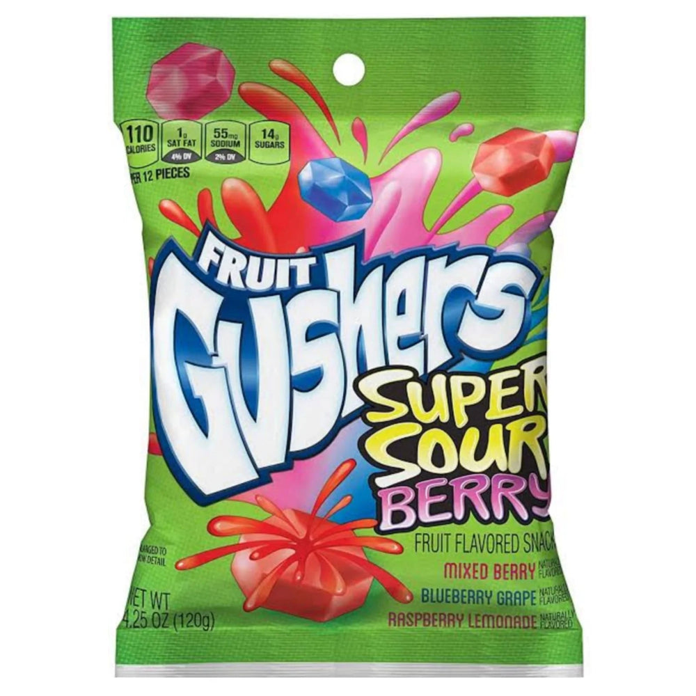 Fruit Gushers Super Sour Berry 120g - Candy Mail UK