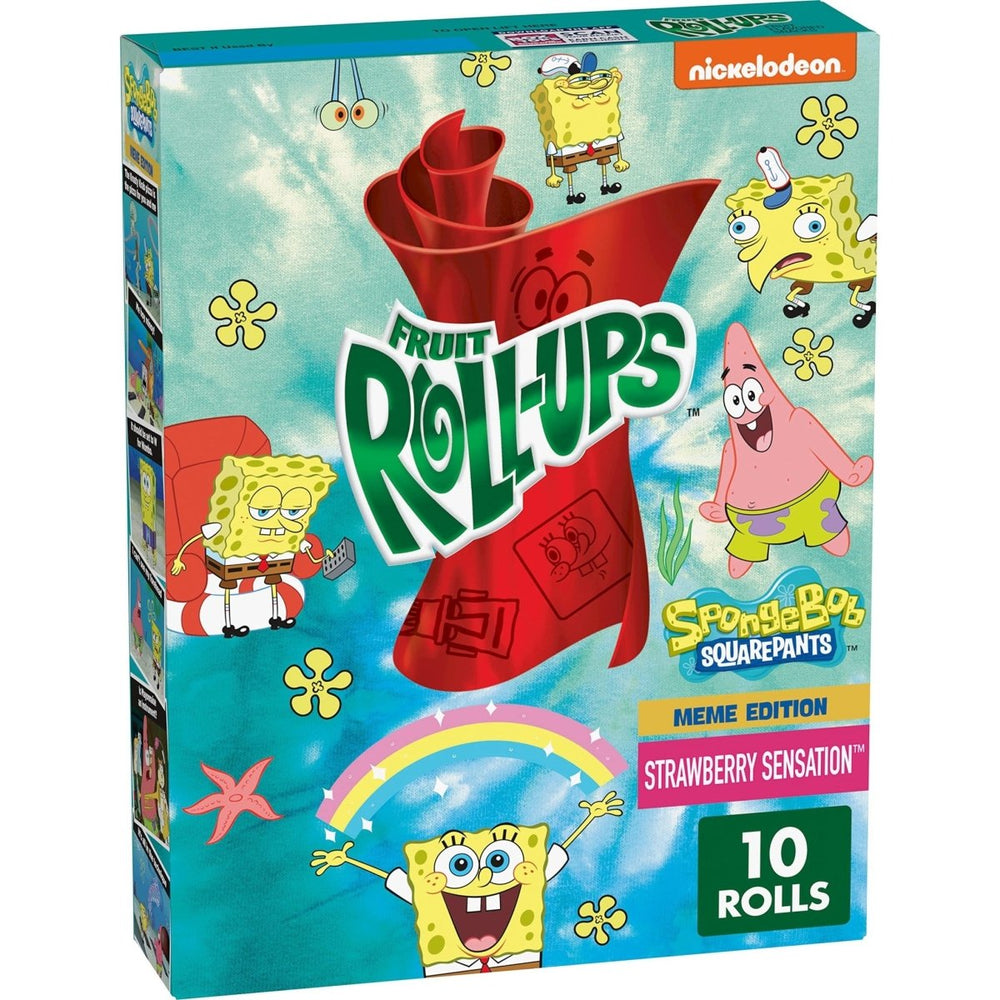 Fruit Rollups Spongebob Meme Edition Strawberry Sensation 141g - Candy Mail UK
