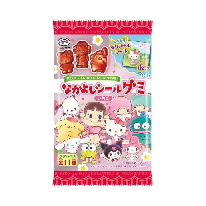 Fujiya Peko & Sanrio Character Gummy with Sticker 40g - Candy Mail UK