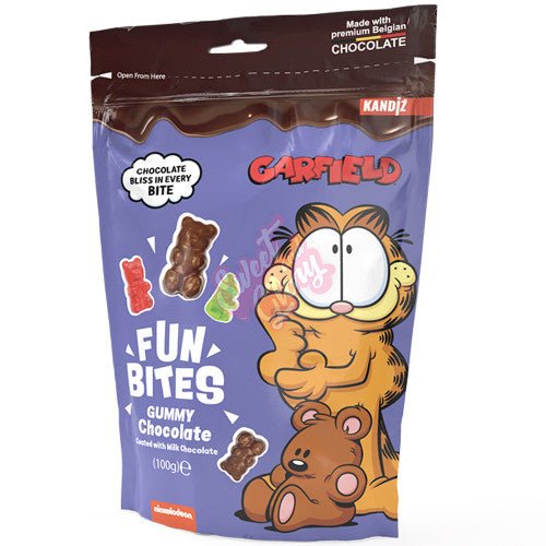 Garfield Fun Bites Gummy Chocolate 100g - Candy Mail UK