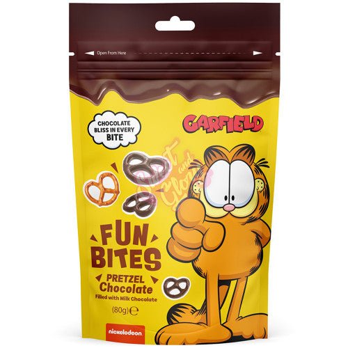 Garfield Fun Bites Pretzel Chocolate 100g - Candy Mail UK