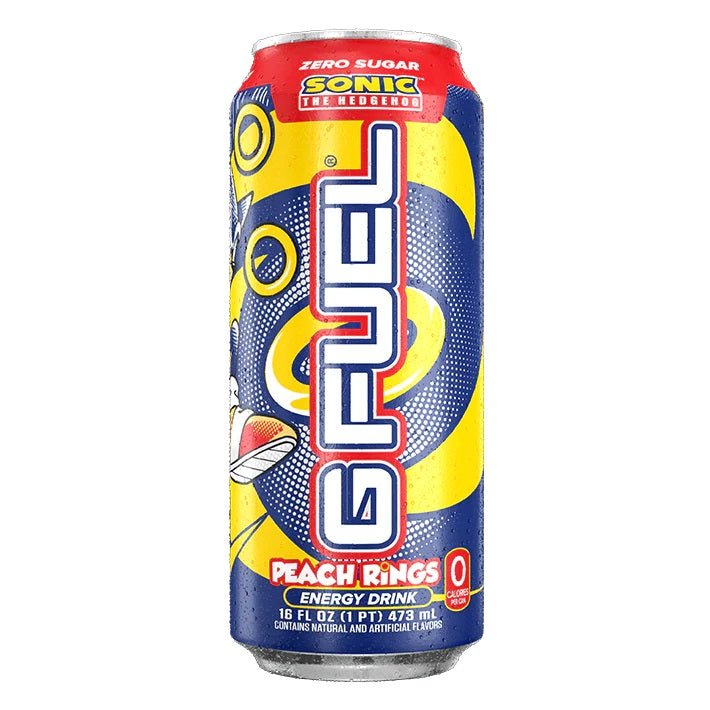 GFuel Sonic Peach Rings Energy Drink 473ml - Candy Mail UK