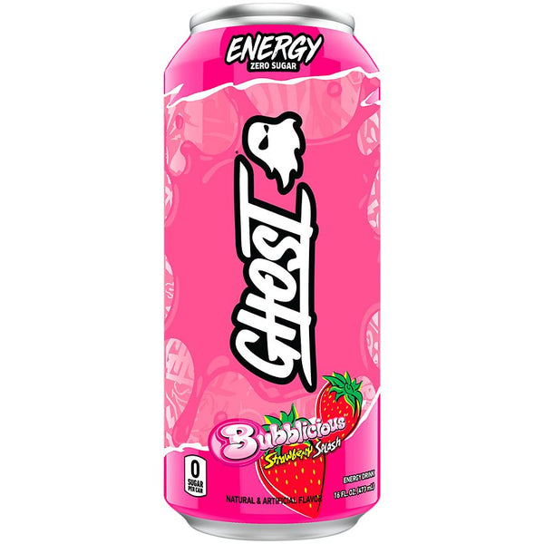 Ghost Energy Bubblicious Strawberry Splash 473ml - Candy Mail UK