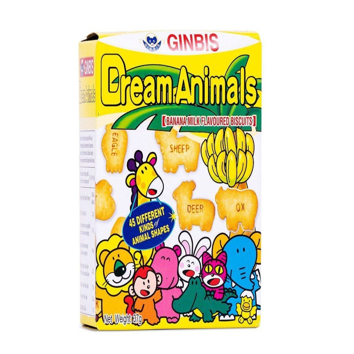 Ginbis Banana Milk Flavoured Biscuits 37g - Candy Mail UK