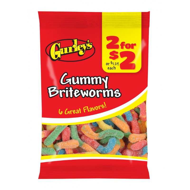 Gurley's Gummy Briteworms 78g - Candy Mail UK