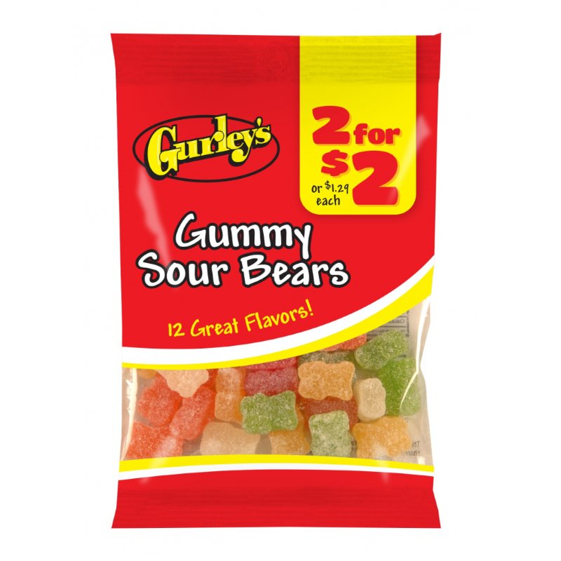 Gurley's Gummy Sour Bears 78g - Candy Mail UK