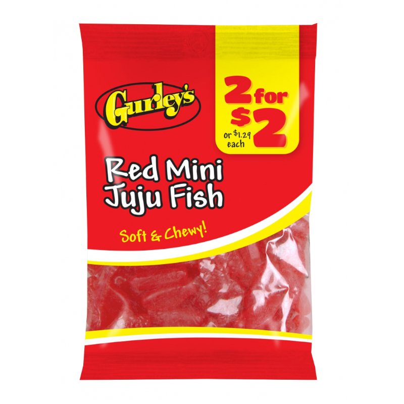 Gurley's Red Mini Juju Fish 64g - Candy Mail UK