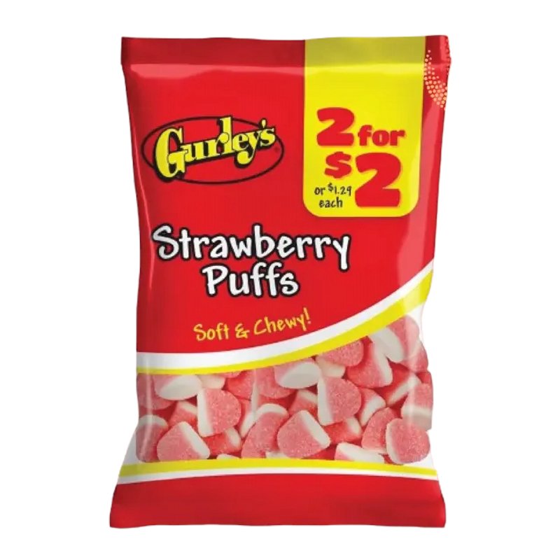 Gurley's Strawberry Puffs 78g - Candy Mail UK