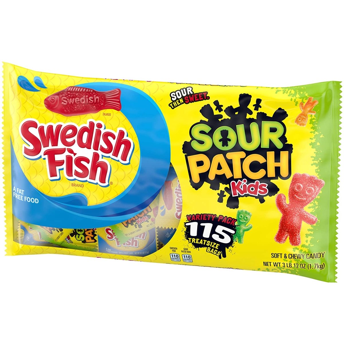 Halloween Sour Patch and Swedish Fish Variety Pack 115 Pieces 1.7kg - Candy Mail UK