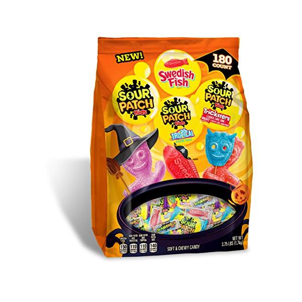 Halloween Sour Patch and Swedish Fish Variety Pack 180 Pieces 1.7kg - Candy Mail UK