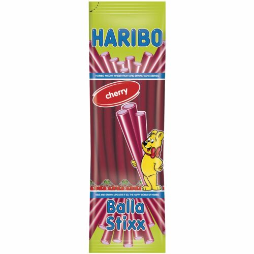 Haribo Bala Stixx Cherry (Germany) 200g - Candy Mail UK