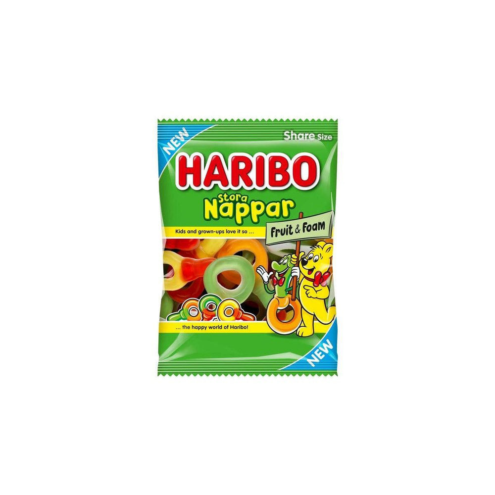 Haribo Big Pacifiers Fruit and Foam (Sweden) 170g - Candy Mail UK
