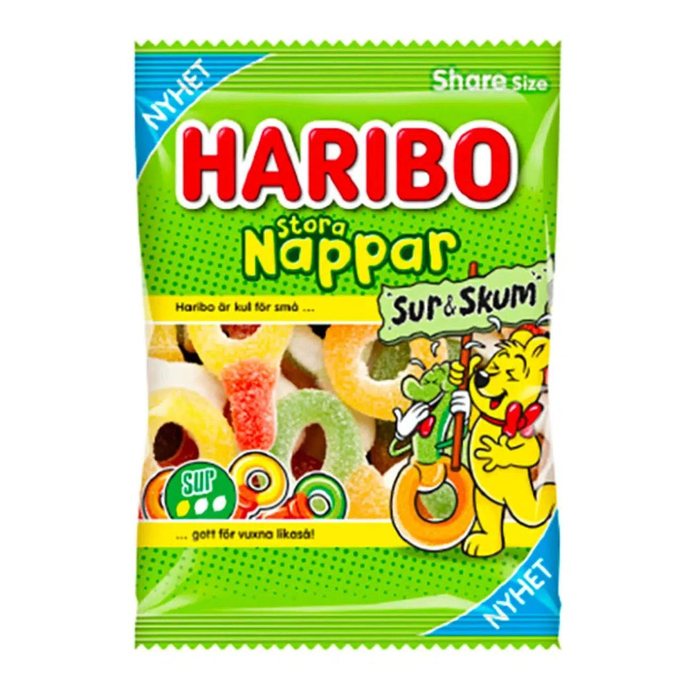 Haribo Big Pacifiers Sour Fruit and Foam (Sweden) 150g - Candy Mail UK