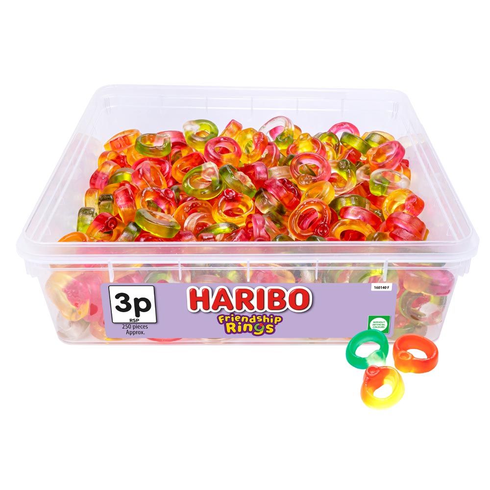 Haribo Friendship Rings Tub 625g - Candy Mail UK