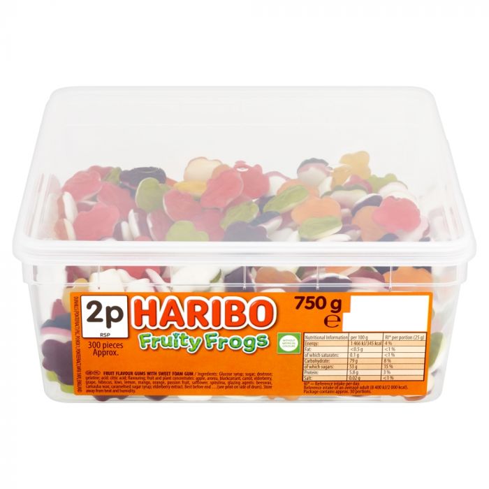 Haribo Fruity Frogs Tub 625g - Candy Mail UK