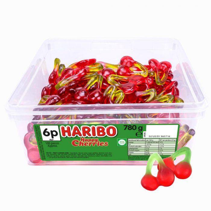 Haribo Happy Cherries Tub 770g - Candy Mail UK