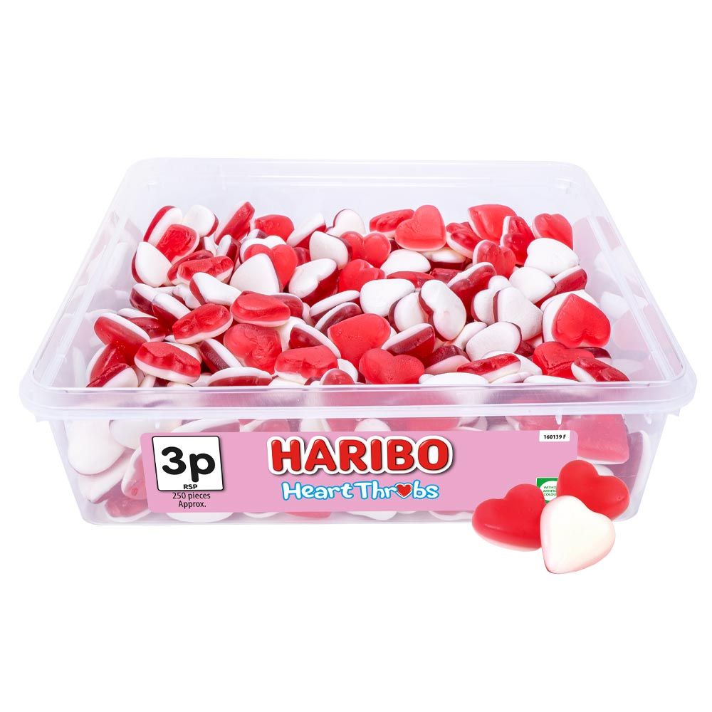 Haribo Heart Throbs Tub 725g - Candy Mail UK