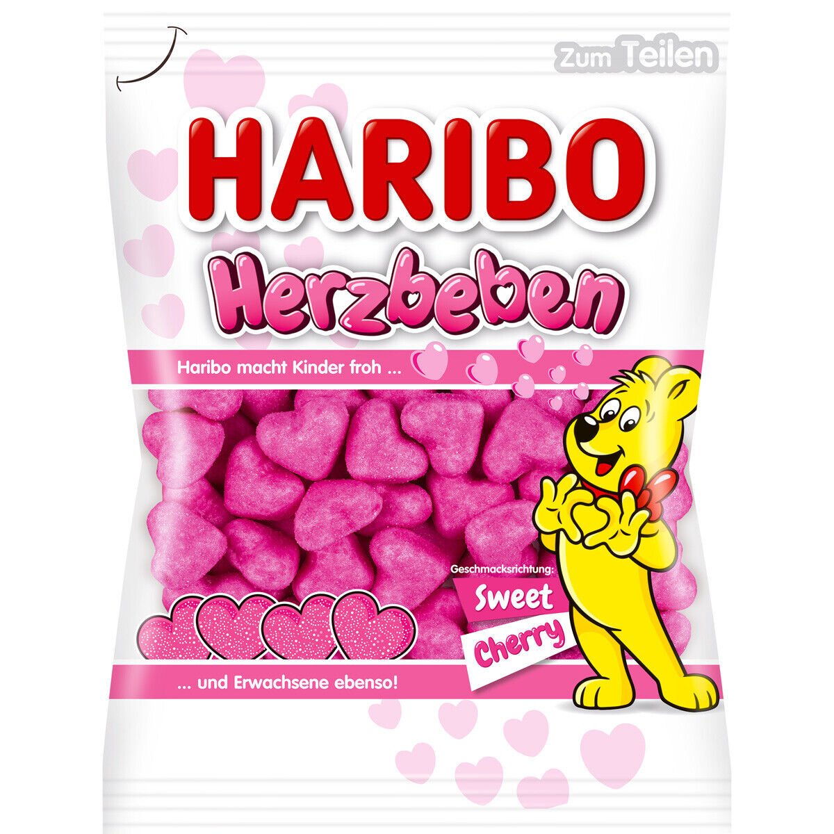 Haribo Herzbeben Sweet Cherry 160g - Candy Mail UK