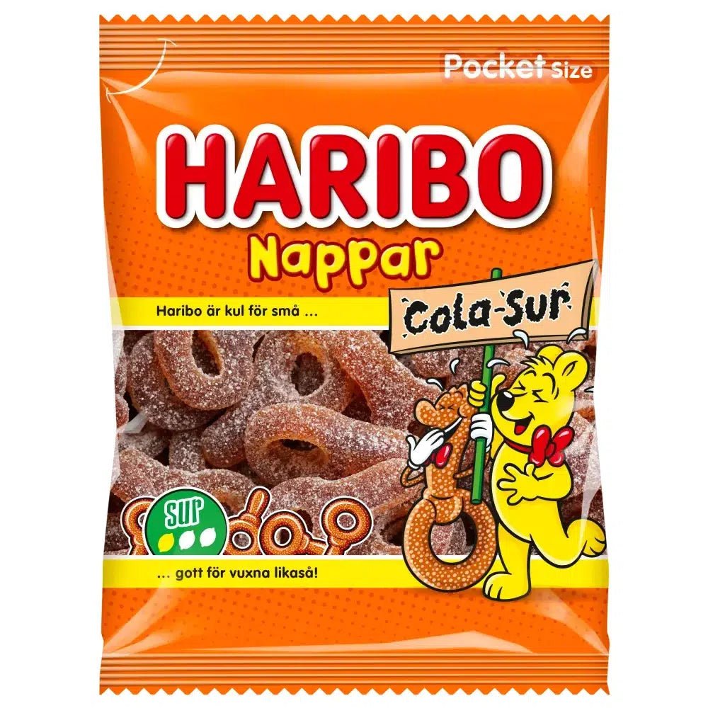 Haribo Pacifiers Cola Sour (Sweden) 80g - Candy Mail UK