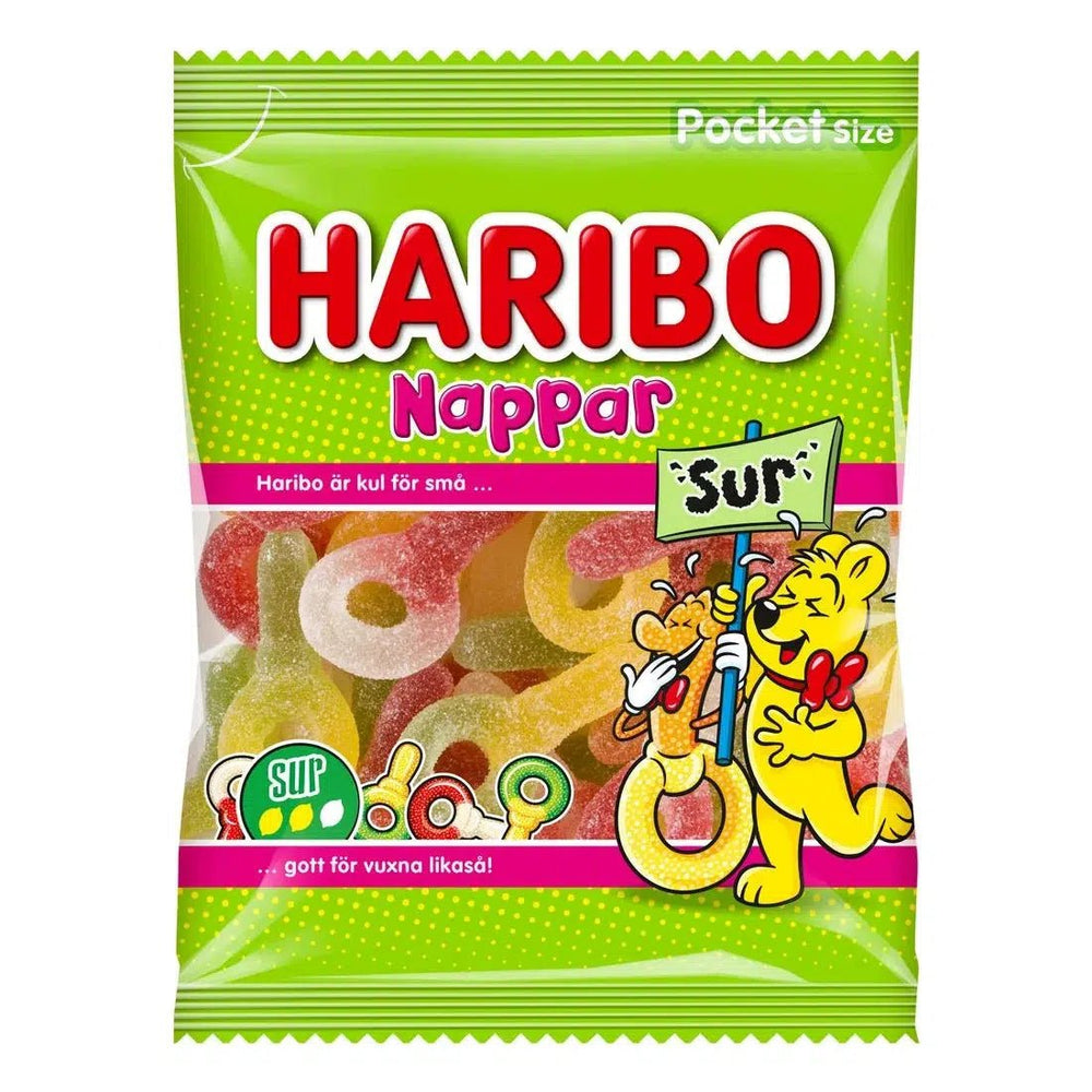 Haribo Pacifiers Sour Fruit (Sweden) 80g - Candy Mail UK