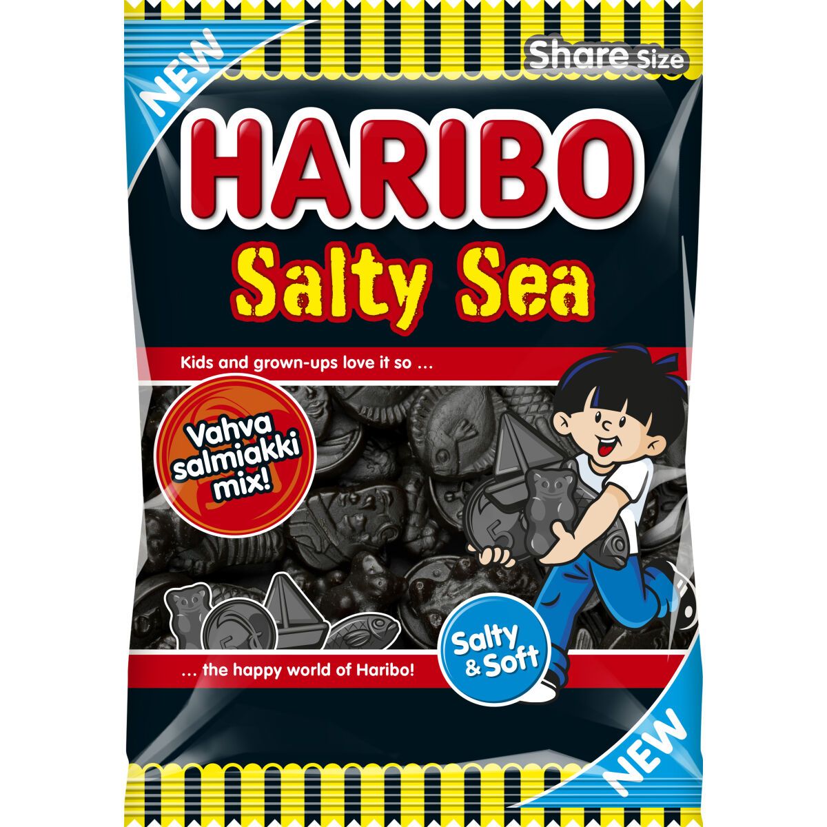Haribo Salty Sea Mix Liquorice (Sweden) 170g - Candy Mail UK