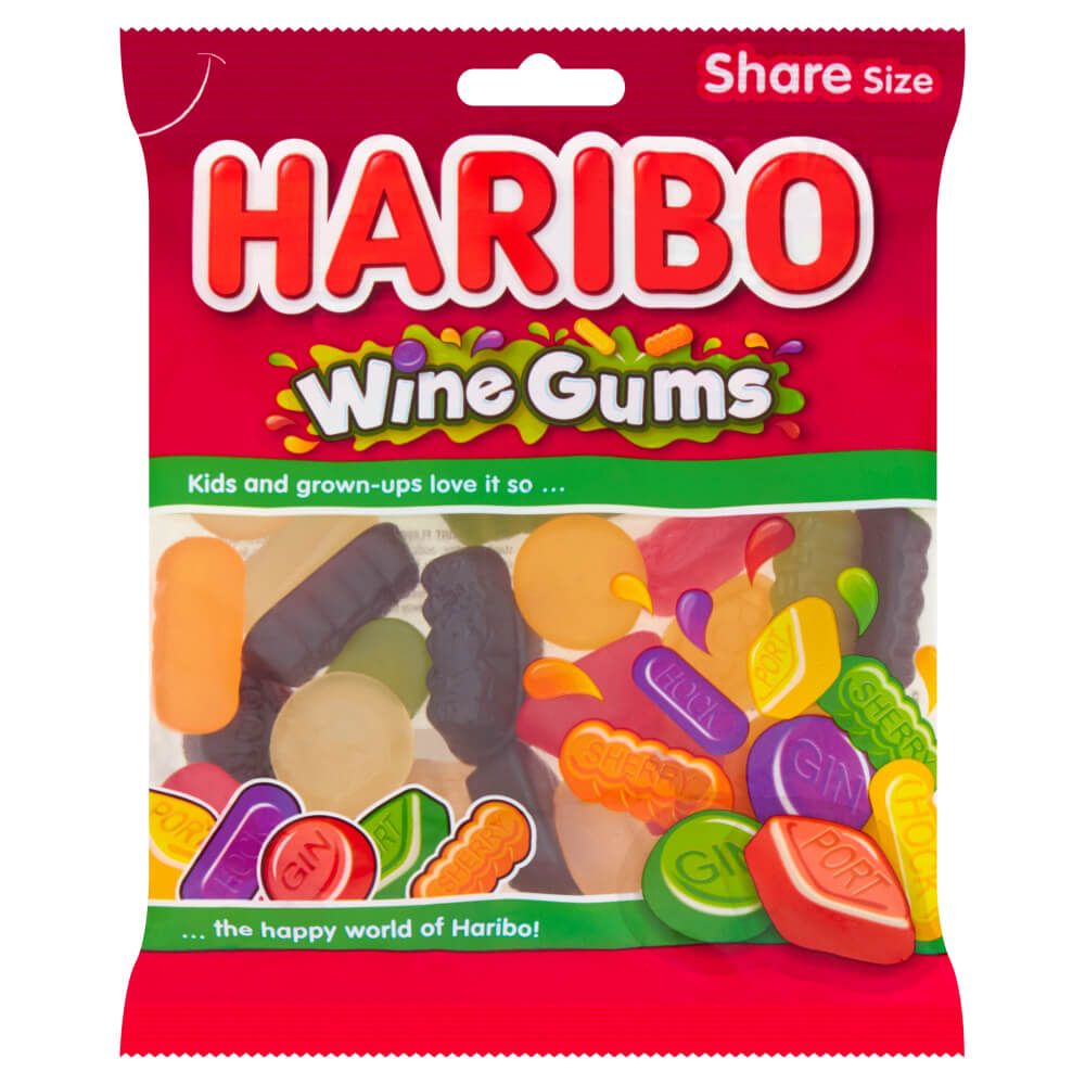 Haribo Wine Gums Share Bag 160g - Candy Mail UK