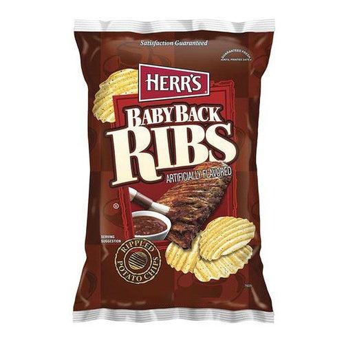 Shrimp Chips Herr's Baby Back Ribs Potato Chips - 6 Oz Bag Of Bold BBQ ...