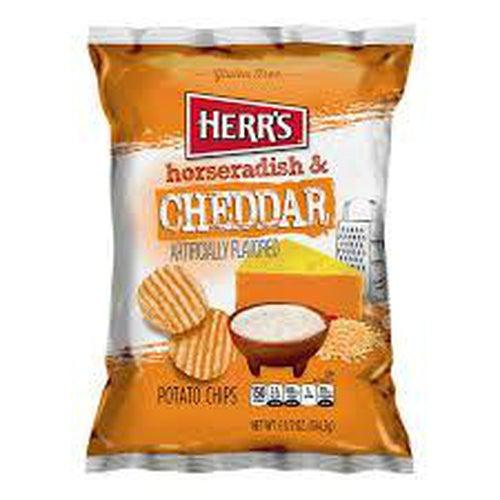 Herr's Cheddar and Horseradish Potato Chips 170g - Candy Mail UK