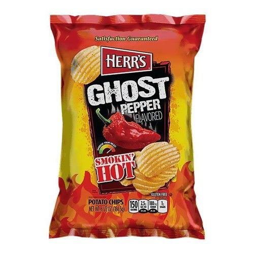 Herr's Hot Ghost Pepper Potato Chips 170g - Candy Mail UK