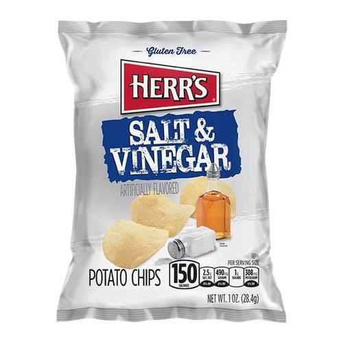 Herr's Salt and Vinegar Potato Chips 28g - Candy Mail UK