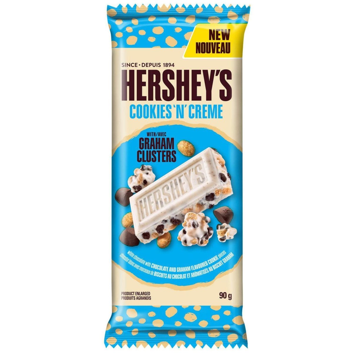 Hershey's Cookies and Creme with Graham Clusters (Canada) 90g - Candy Mail UK