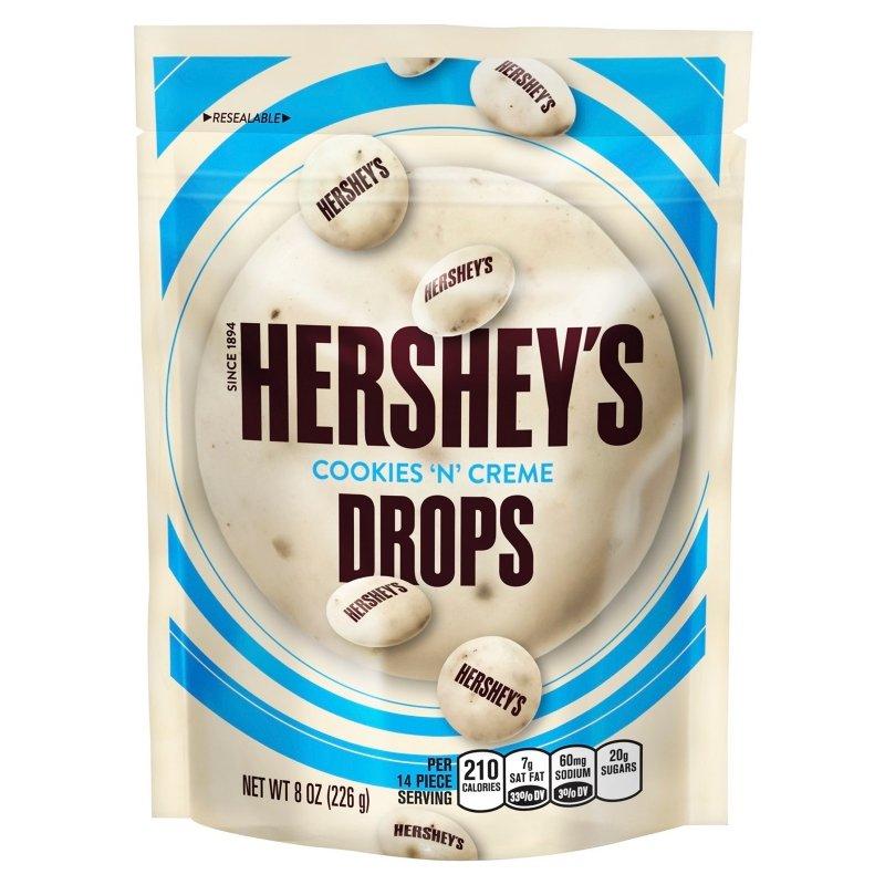 Hershey's Cookies n Creme Drops Share Pouch 215g BB (08/21) - Candy Mail UK