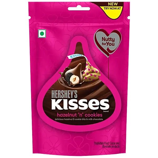 Hershey's Kisses Milk Hazelnut and Cookies (India) 100g - Candy Mail UK