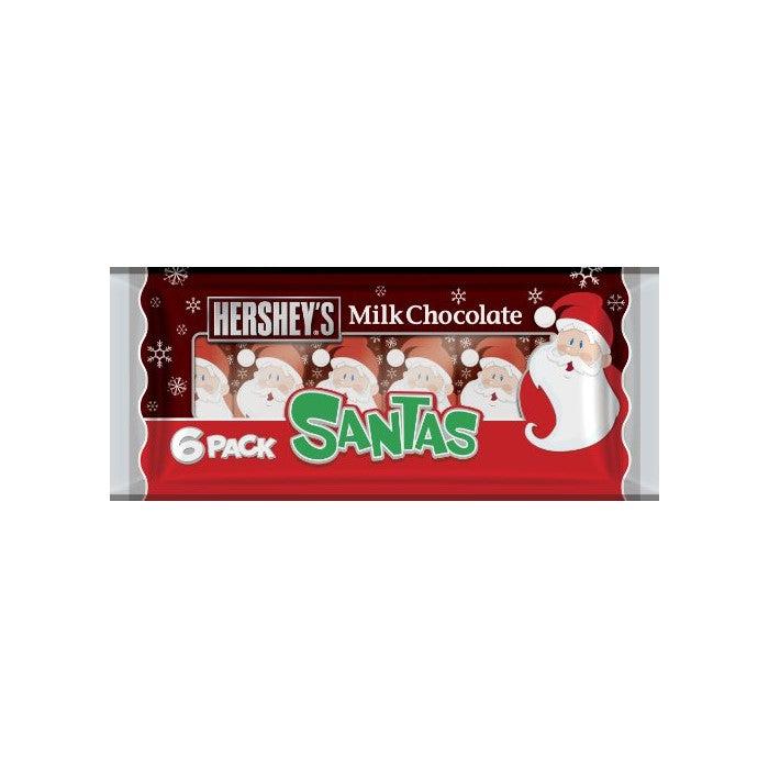 Hershey's Milk Chocolate Santa's 6 Pack 204g - Candy Mail UK