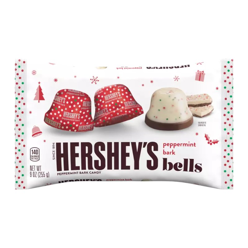 Hershey's Peppermint Bark Bells 255g - Candy Mail UK