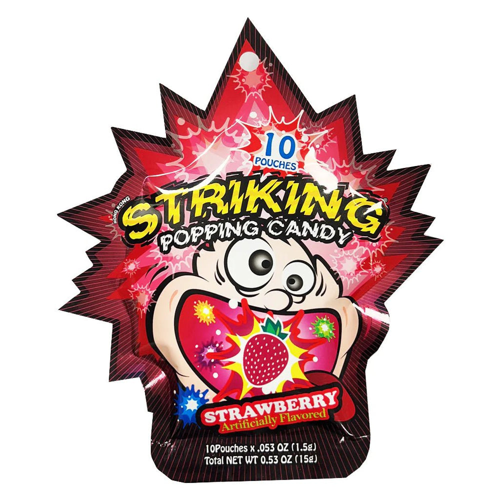 Hong Kong Striking Strawberry Popping Candy 15g - Candy Mail UK