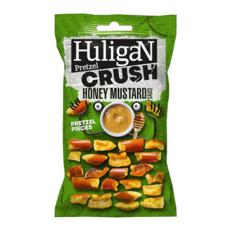 Huligan Pretzel Crush Honey Mustard Sauce Pretzel Pieces 65g - Candy Mail UK