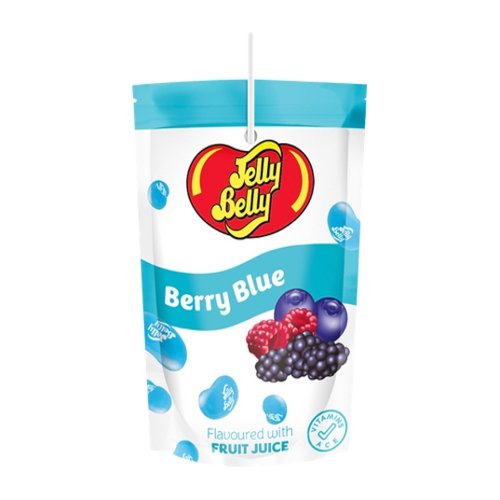 Jelly Belly Berry Blue Flavour Fruit Juice Pouch 200ml - Candy Mail UK