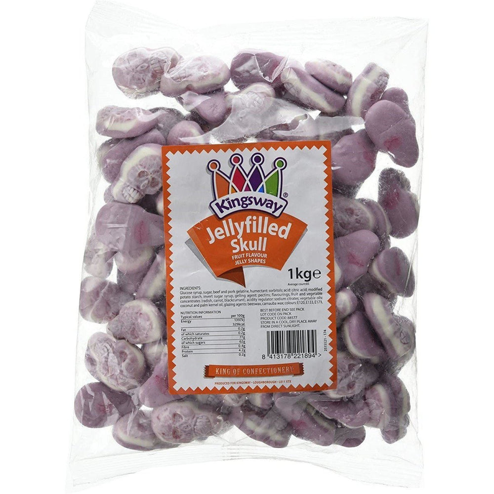 Jelly Filled Skulls 1kg - Candy Mail UK