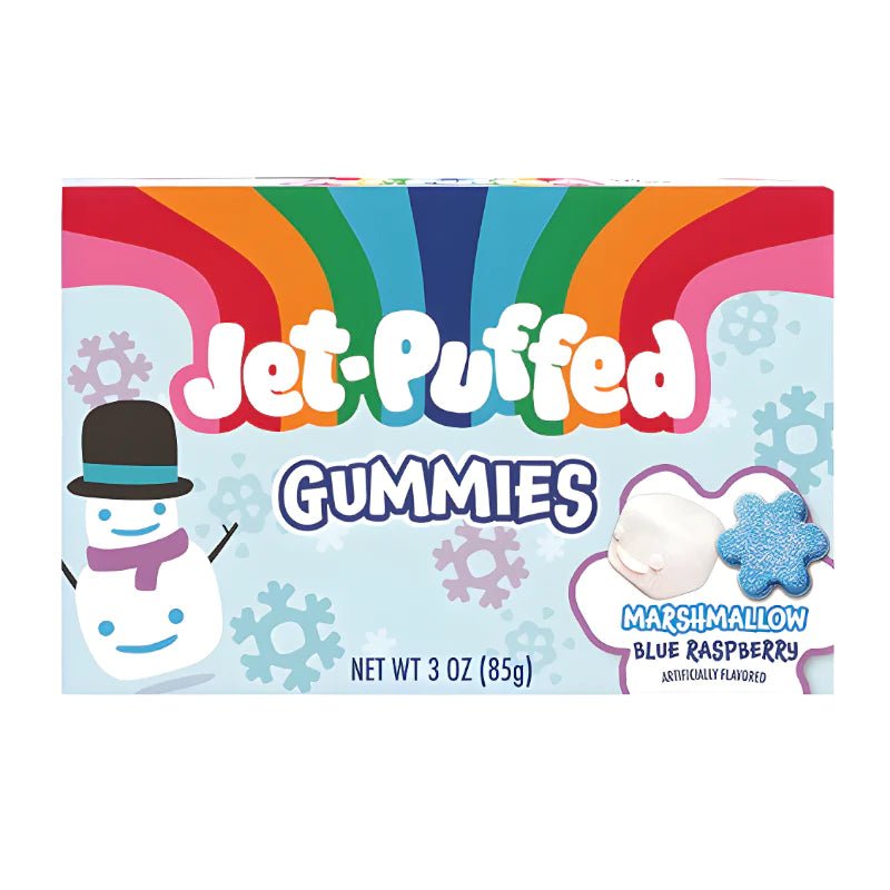 Jet Puffed Gummies Marshmallow/Blue Raspberry Theatre Box 85g - Candy Mail UK